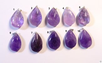 Edelsteinanhänger Amethyst, Tropfenform